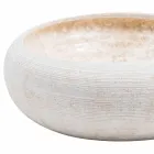 Lavabo circulaire en marbre blanc fait à la main, Bucciano Viadurini
