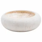 Lavabo circulaire en marbre blanc fait à la main, Bucciano Viadurini