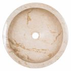 Lavabo à poser circulaire en marbre blanc, Budoni Viadurini