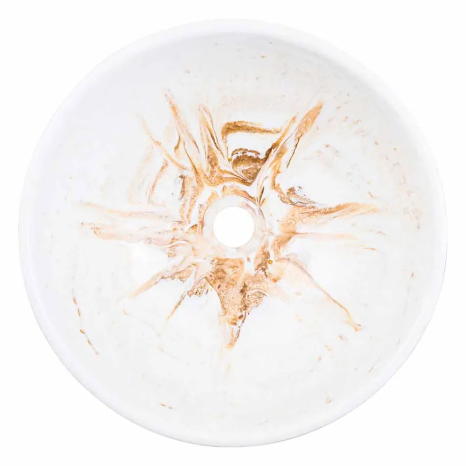 Lavabo Design Support en résine dorée - Dogliola Viadurini