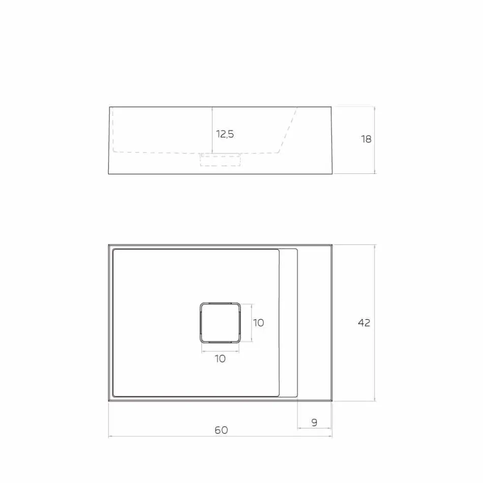Lavabo à poser design fabriqué en Italie, Lavis Viadurini