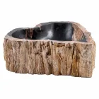 Évier en bois fossile fabriqué à la main, Neirone Viadurini