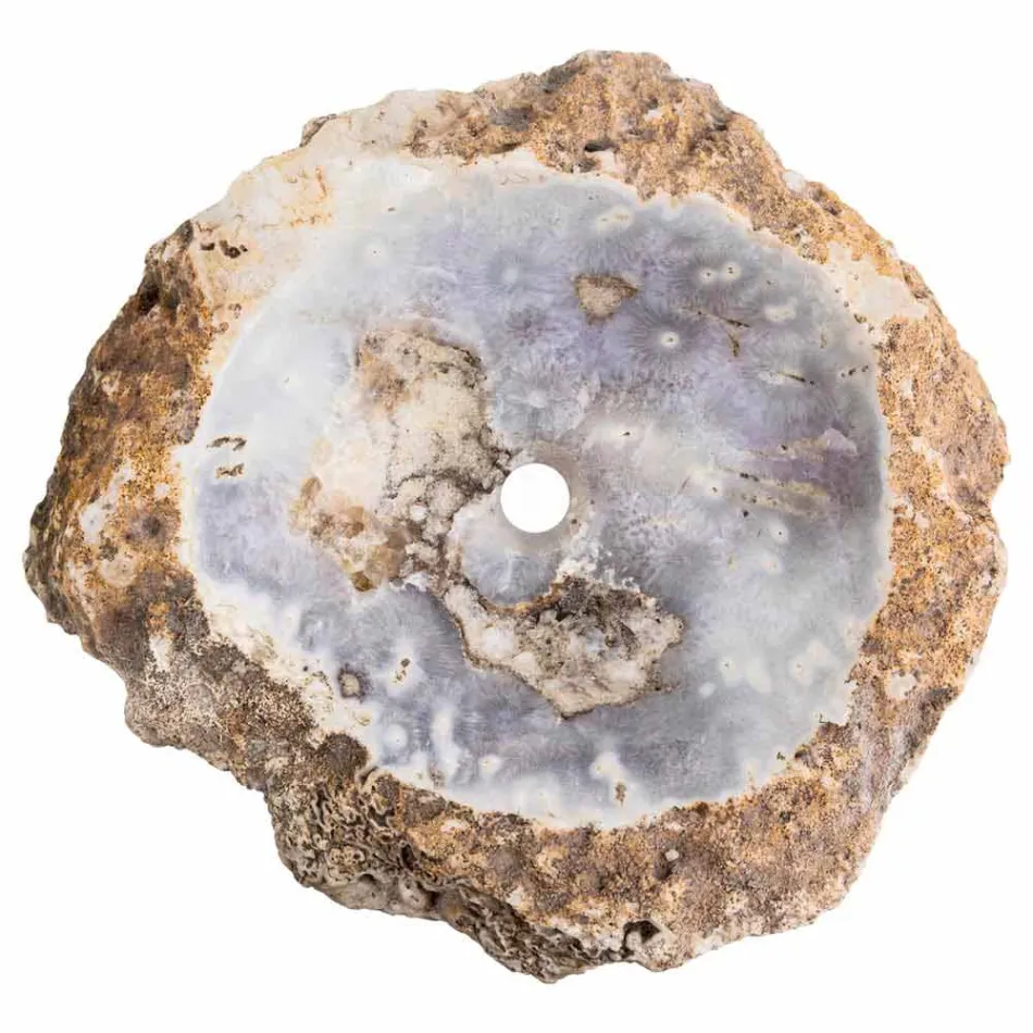 Évier de fabrication artisanale en pierre d'agate, Posina Viadurini