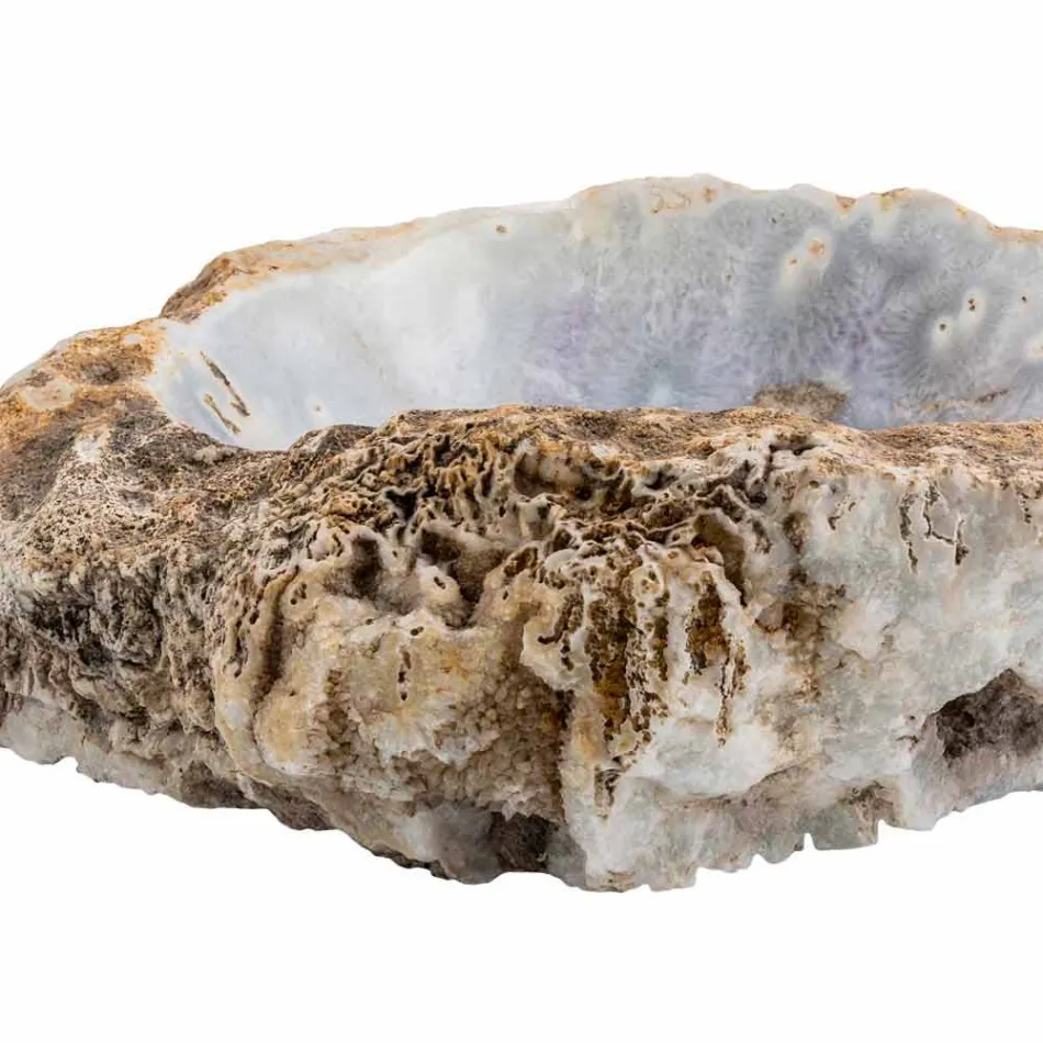 Évier de fabrication artisanale en pierre d'agate, Posina Viadurini