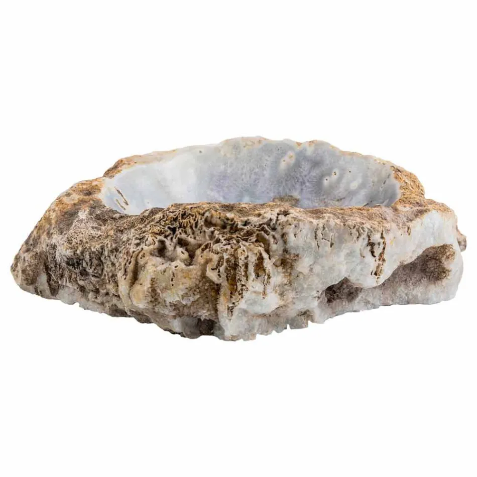 Évier de fabrication artisanale en pierre d'agate, Posina Viadurini