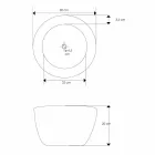Vasque à poser moderne Vigevano en bois de teck naturel Viadurini