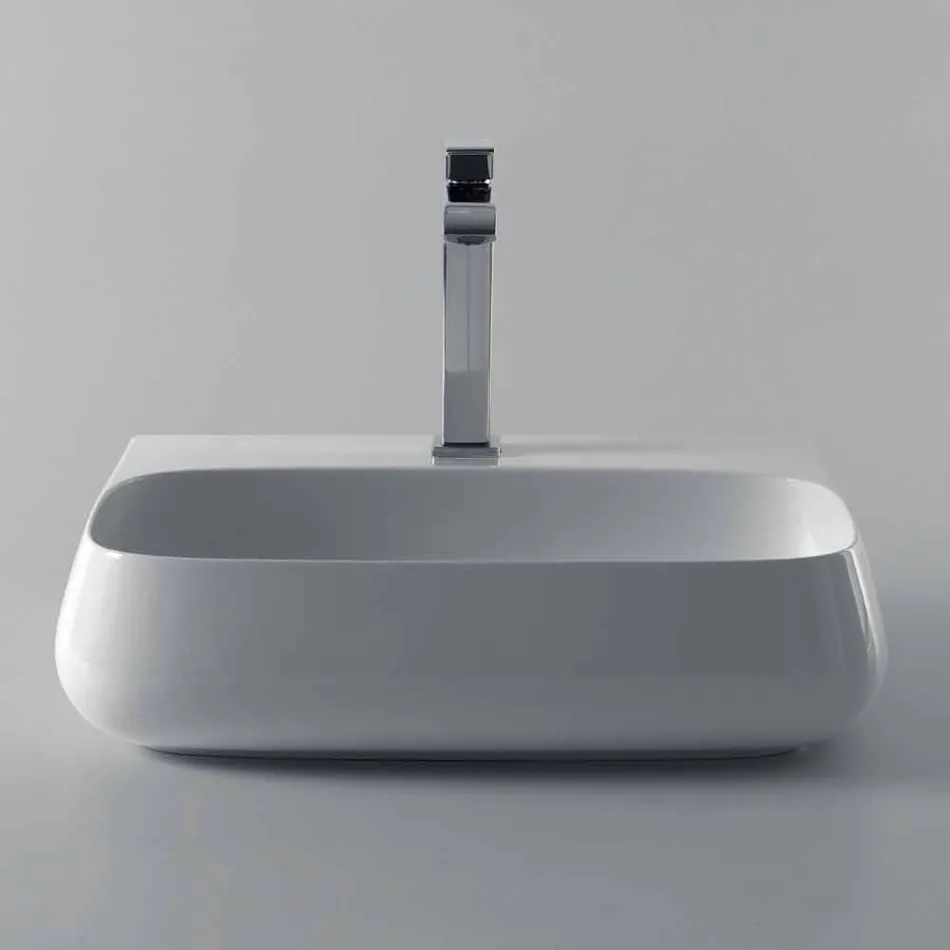 Évier en céramique sur pied ou mural en céramique L 55cm fabriqué en Italie, Gais Viadurini