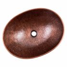 Évier de comptoir moderne ovale en cuivre, Pagliara Viadurini