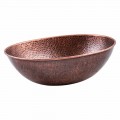 Lavabo à poser ovale moderne en cuivre, Pagliara, pièce unique