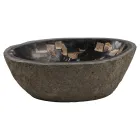 Lavabo à poser fait main en pierre de rivière, Palizzi Viadurini