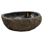 Lavabo à poser fait main en pierre de rivière, Palizzi Viadurini