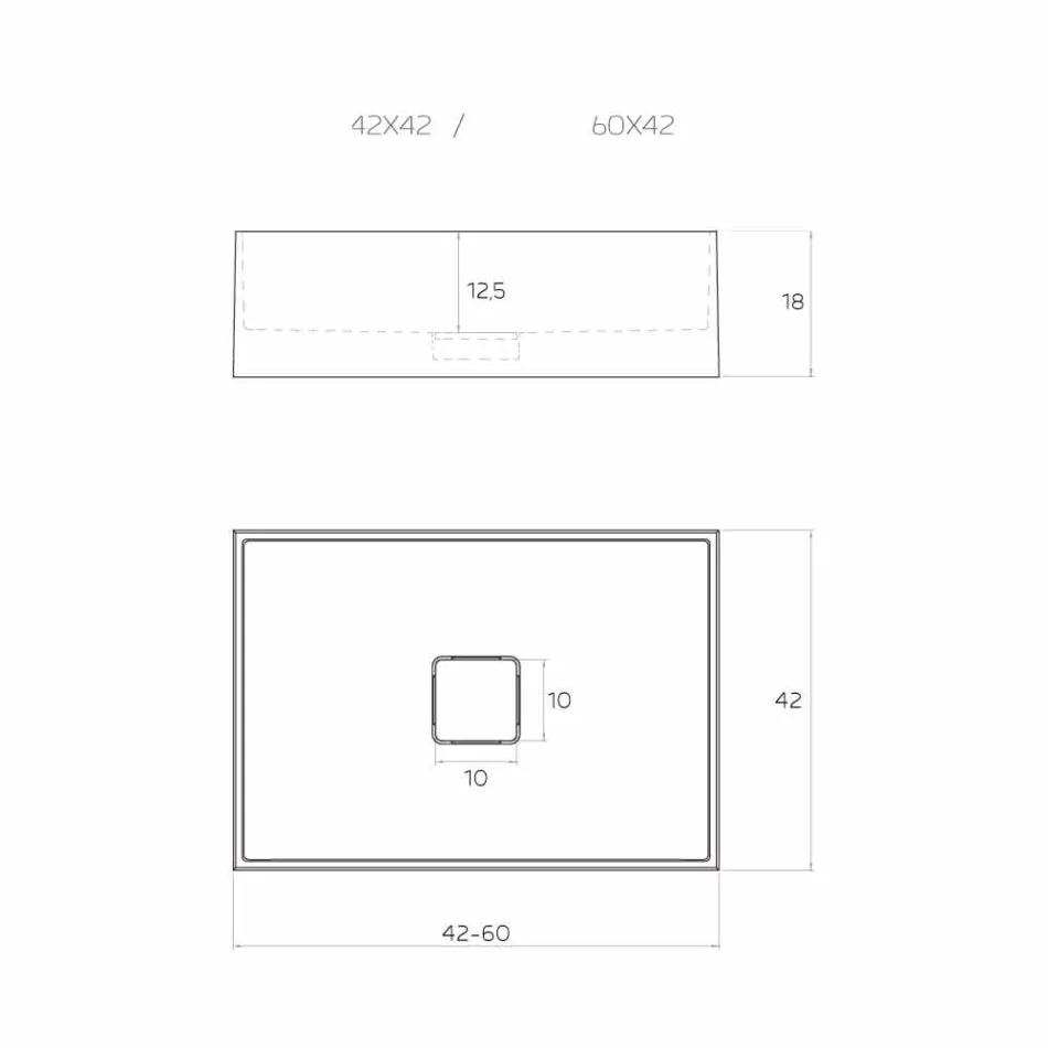 Lavabo à poser design fabriqué en Italie, Lavis Viadurini