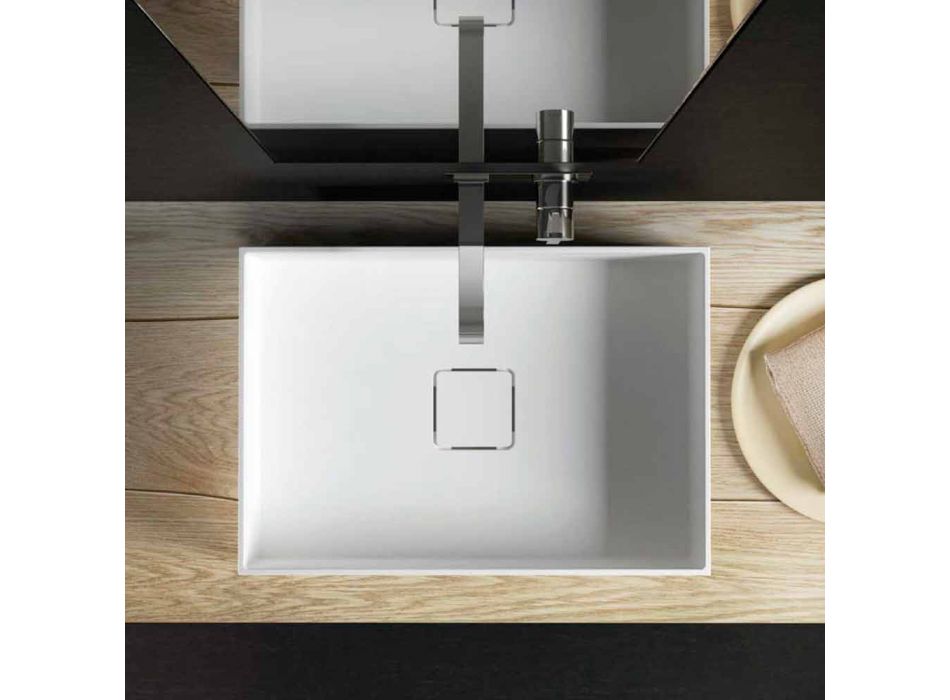 Comptoir de lavabo design moderne fabriqué en Italie, Lavis Viadurini