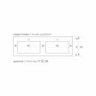 Evier double moderne à Luxolid made in Italy, Ruffano Viadurini