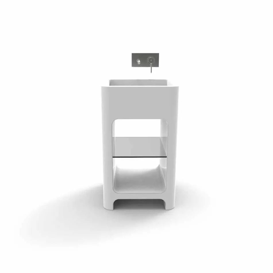 Évier monobloc moderne fabriqué en Italie, Tufino Viadurini