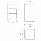 Évier monobloc moderne fabriqué en Italie, Tufino Viadurini