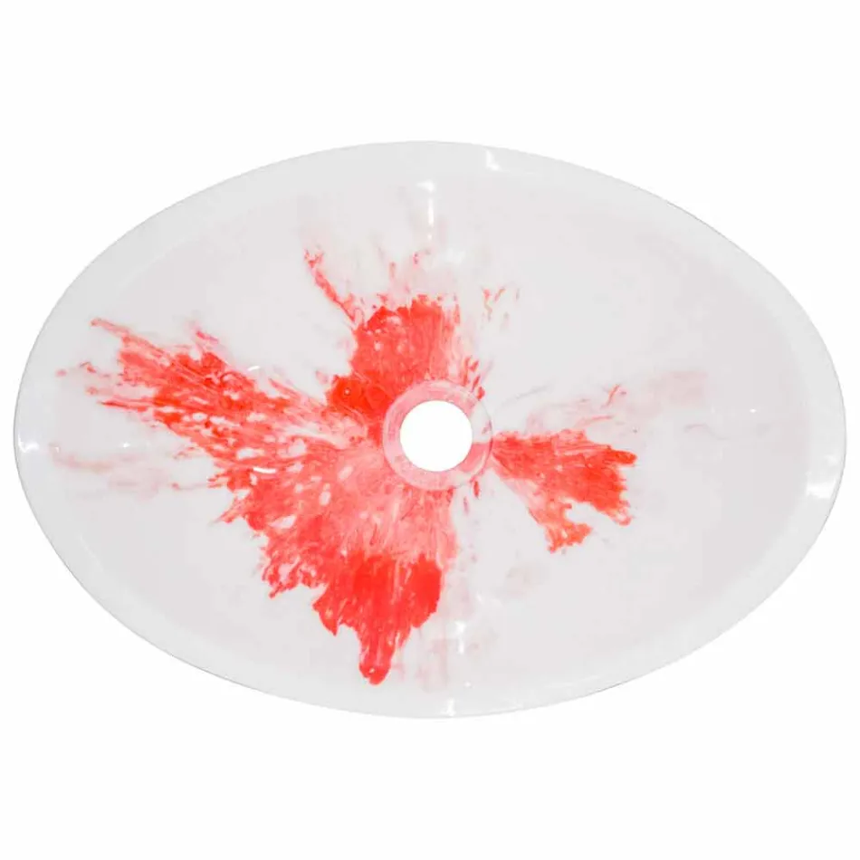 Évier moderne en résine blanche - Marcedusa Viadurini