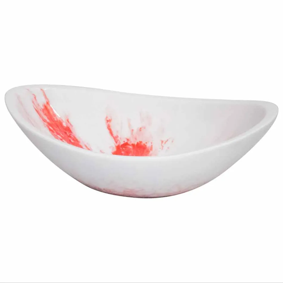 Évier moderne en résine blanche - Marcedusa Viadurini