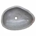 Evier de comptoir moderne en pierre de rivière faite à la main, Buriasco Viadurini