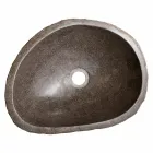 Evier de comptoir moderne en pierre de rivière faite à la main, Buriasco Viadurini