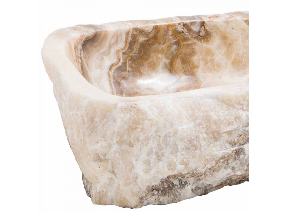 Évier de comptoir moderne en pierre d'onyx à la main, Buttrio