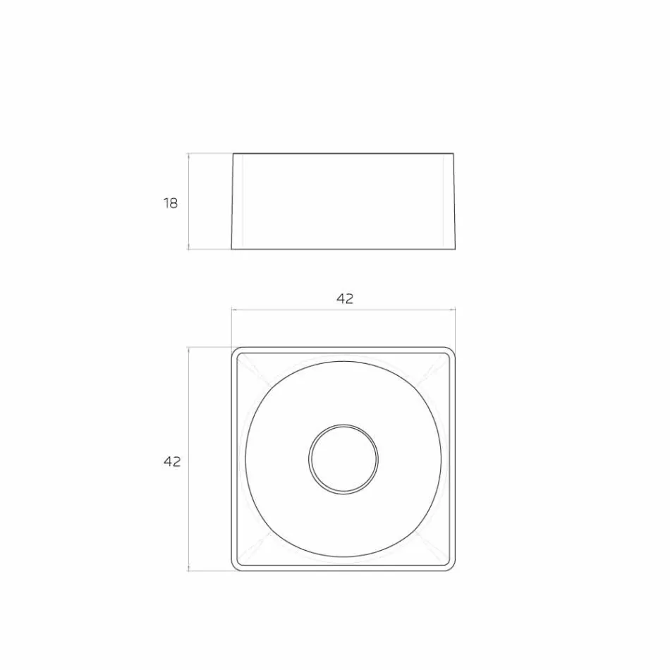 Lavabo à poser moderne fabriqué en Italie, Forino Viadurini