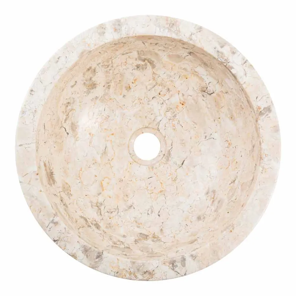 Évier de comptoir Tonto fabriqué à la main en marbre, Nibbiano Viadurini