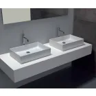 Plan de toilette design en céramique blanche ou colorée Leivi Viadurini