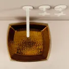 Lavabo design en céramique bronze fabriqué en Italie Simon Viadurini