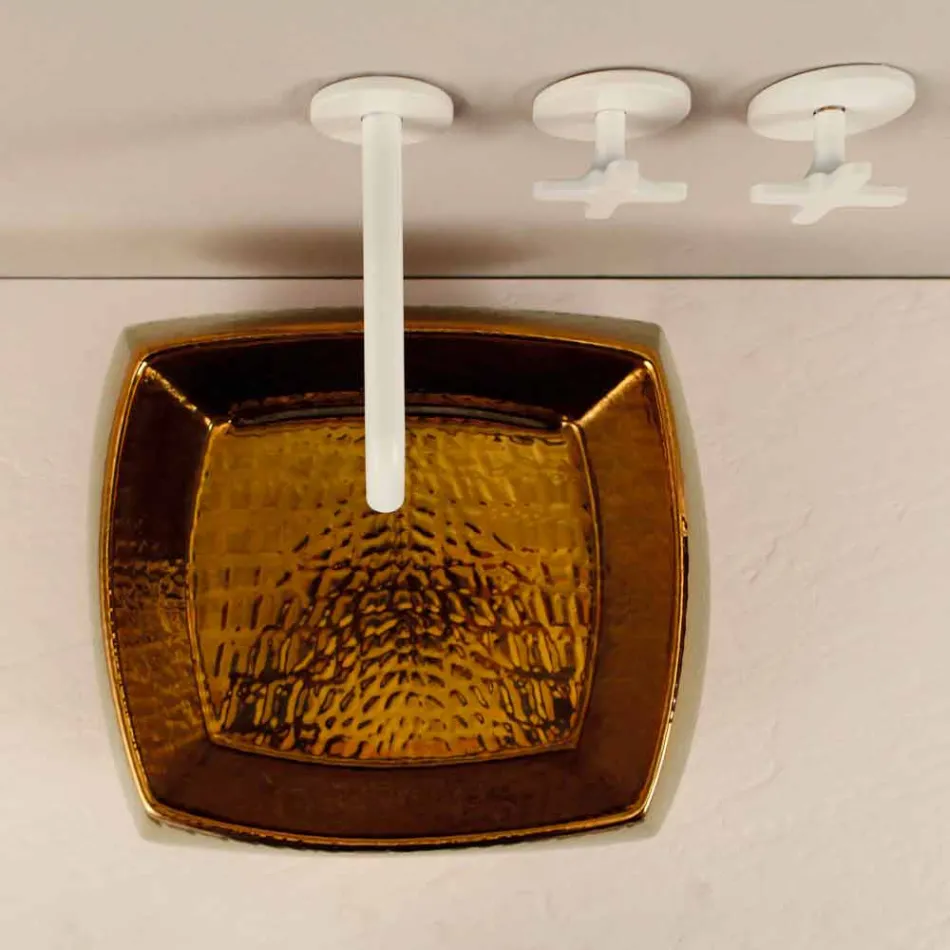 Lavabo design en céramique bronze fabriqué en Italie Simon Viadurini