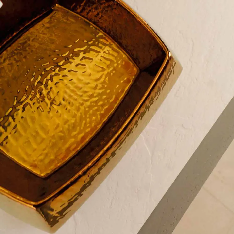 Lavabo design en céramique bronze fabriqué en Italie Simon Viadurini