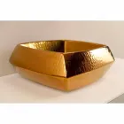 Lavabo design en céramique bronze fabriqué en Italie Simon Viadurini