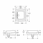 Lavabo design en céramique bronze fabriqué en Italie Simon Viadurini