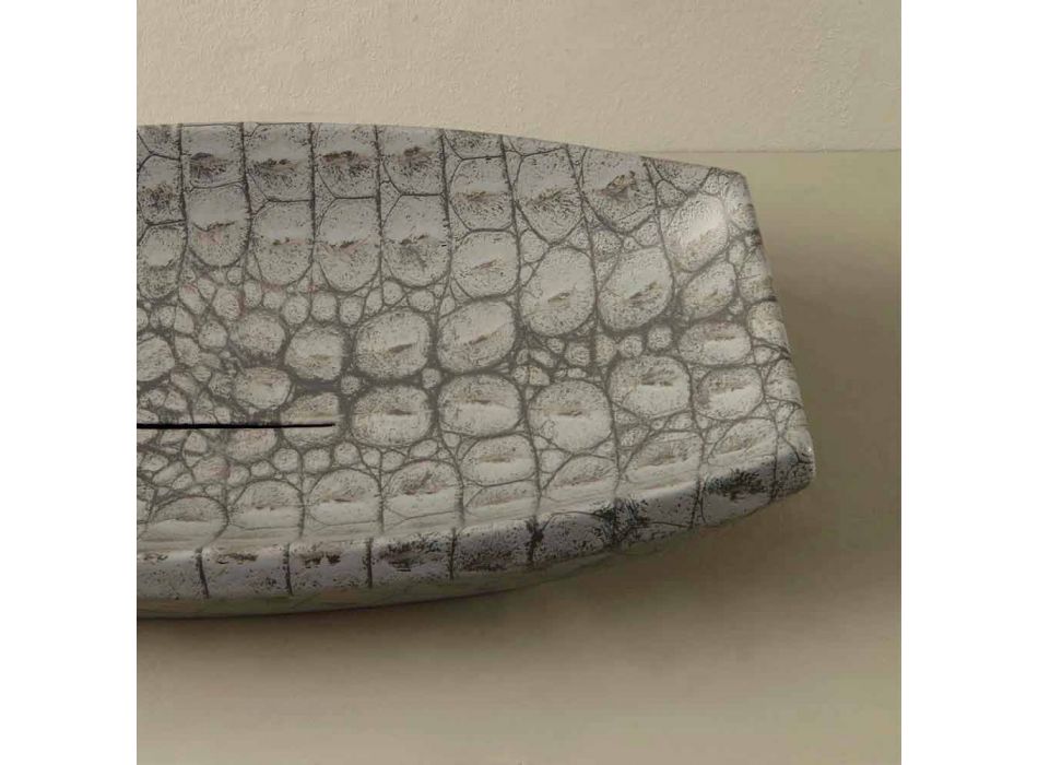 Lavabo en céramique design Laura fabriqué en Italie Viadurini