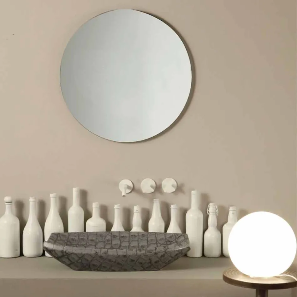 Lavabo en céramique design Laura fabriqué en Italie Viadurini