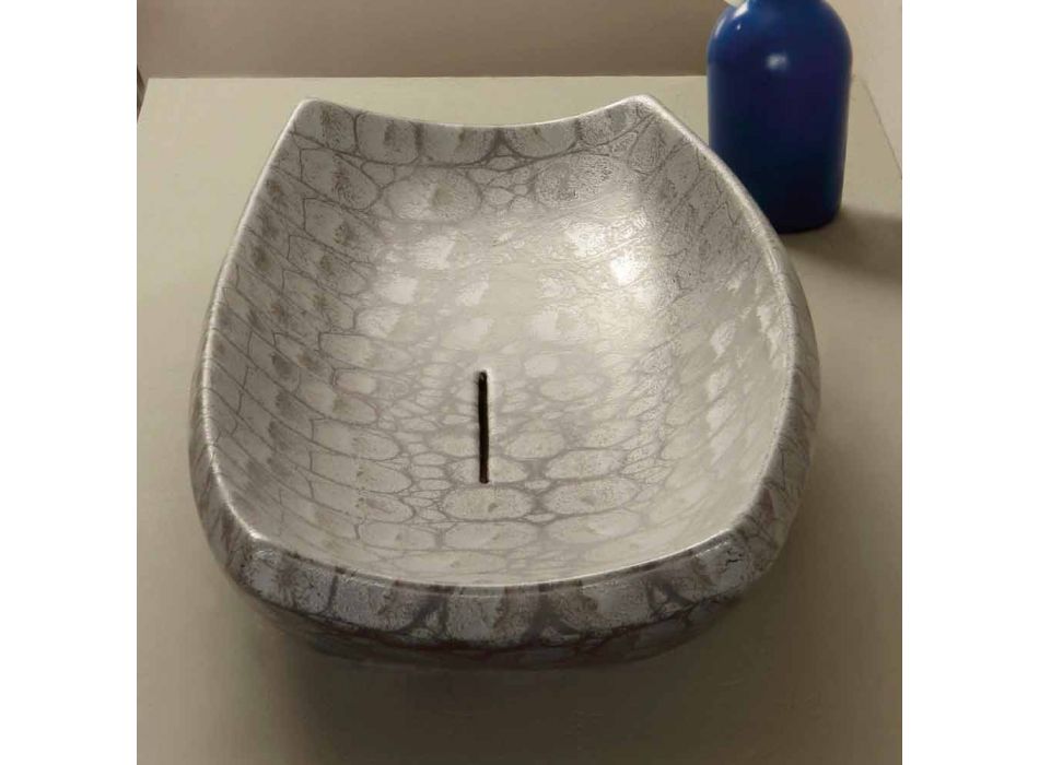 Lavabo en céramique design Laura fabriqué en Italie Viadurini