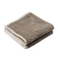 Serviette de bain pour invités en tissu éponge avec bordure en lin mélangé 6 pièces - Peigne