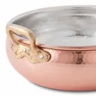 Pot à légumes en cuivre étamé avec 2 anses Made in Italy 16 cm - Gianmaria Viadurini