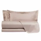 Ensemble de draps en satin de coton pour lit double de couleur unie - Freesia Viadurini
