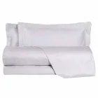 Ensemble de draps en satin de coton pour lit double de couleur unie - Freesia Viadurini