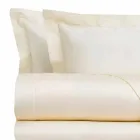 Ensemble de draps en satin de coton pour lit double de couleur unie - Freesia Viadurini