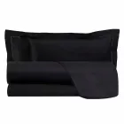 Ensemble de draps en satin de coton pour lit double de couleur unie - Freesia Viadurini