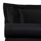 Ensemble de draps en satin de coton pour lit double de couleur unie - Freesia Viadurini