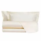 Ensemble de draps en satin de coton pour lit double de couleur unie - Freesia Viadurini