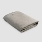 Draps-housses doubles en Lin Noir, Beurre ou Vieille Craie - Fiumano Viadurini