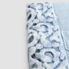 Drap de lit double en lin avec dentelle Poema, 3 finitions - Dulcis Viadurini