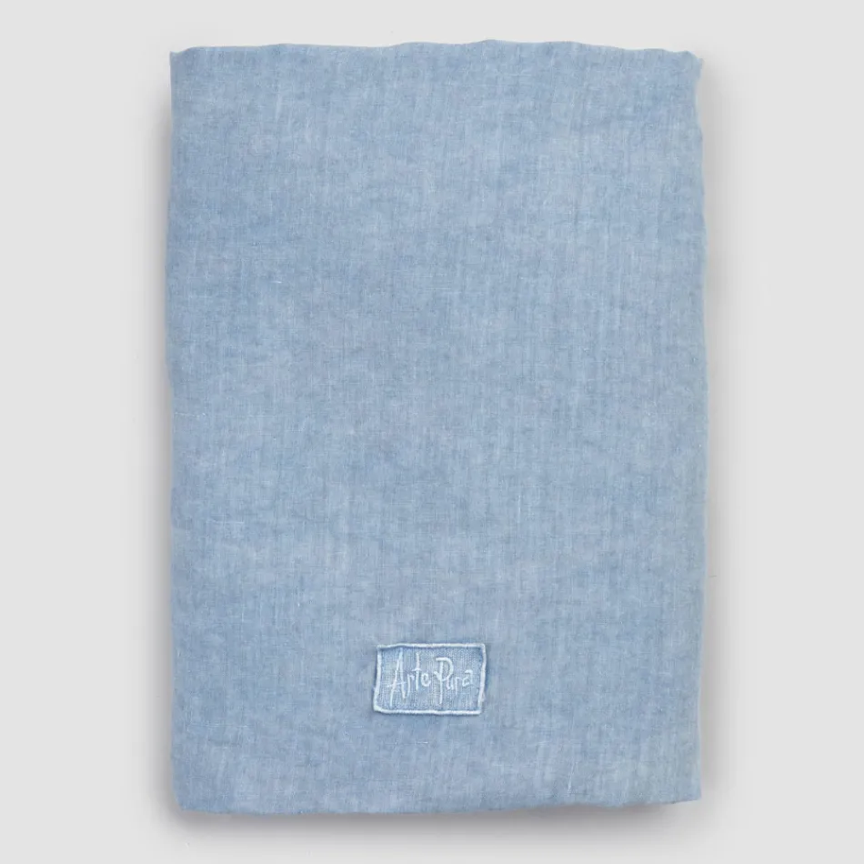 Drap-housse double, lin coloré de luxe fabriqué en Italie - Fiumano Viadurini