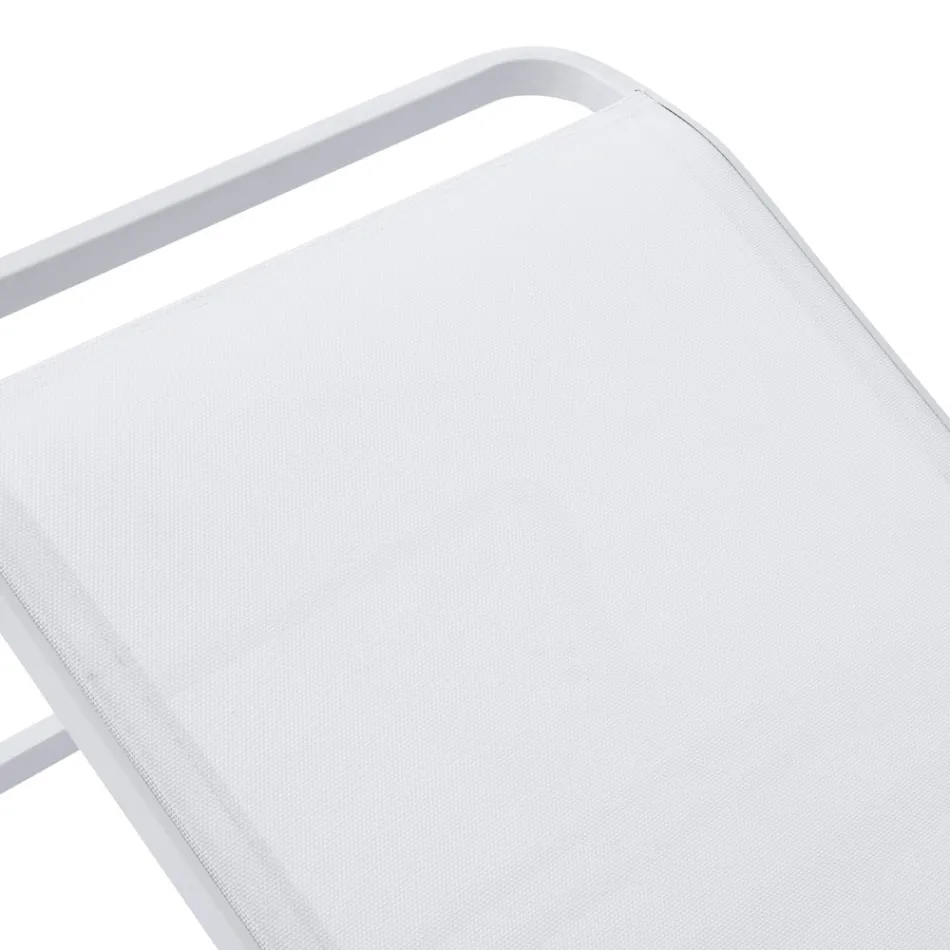 Transat d'extérieur Solaya 194x65 cm en aluminium et textilène Viadurini