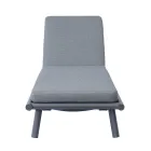 Transat d'extérieur en aluminium avec coussin 196 x 75 cm - Sundra Viadurini
