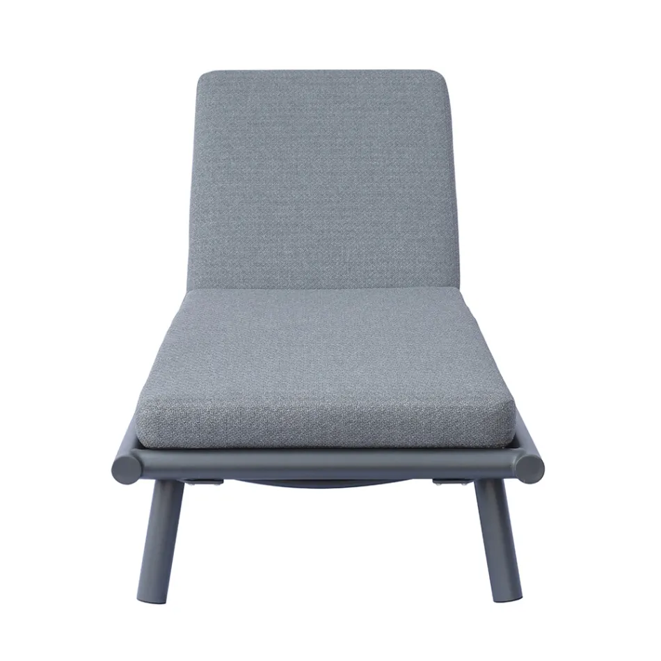 Transat d'extérieur en aluminium avec coussin 196 x 75 cm - Sundra Viadurini